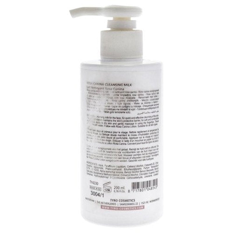 Tyro Rosa Canina Cleansing Milk - Gentle Unisex Cleanser for All Skin Types | 6.76 oz