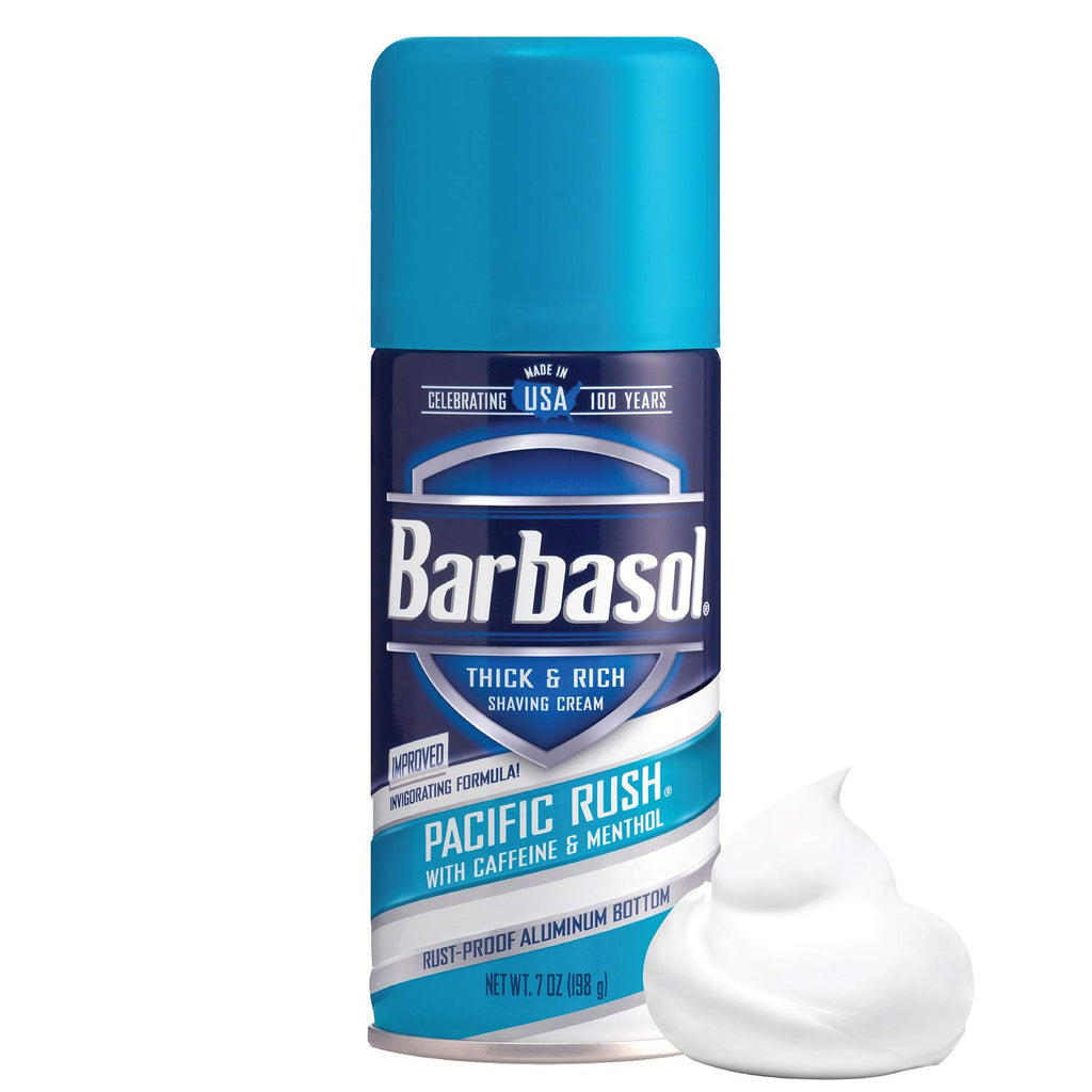 Barbasol Pacific Rush Thick and Rich Shaving Cream, 7 Ounce, Pack of 6