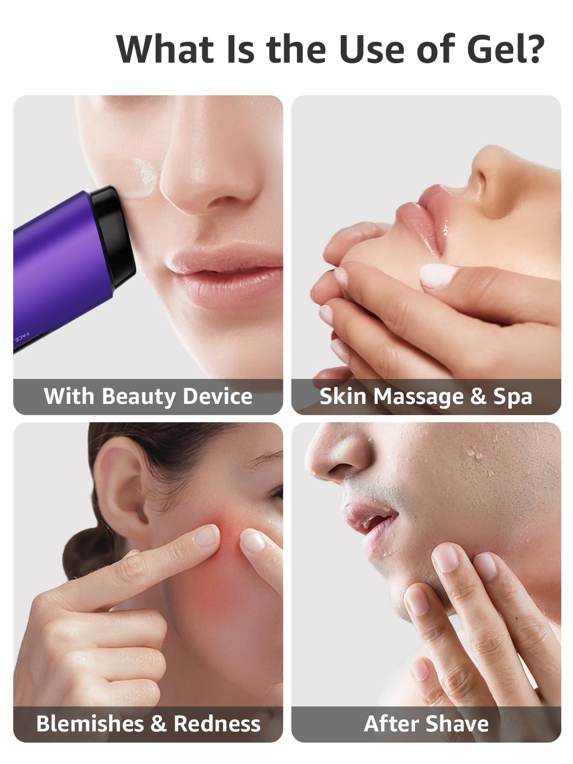 VITALY Conductive Gel for Microcurrent -Skin Care Hydrating- Cooling for Hair Removal - Microcurrent Gel for Face Massager and Use with Device 2.81 Fl Oz