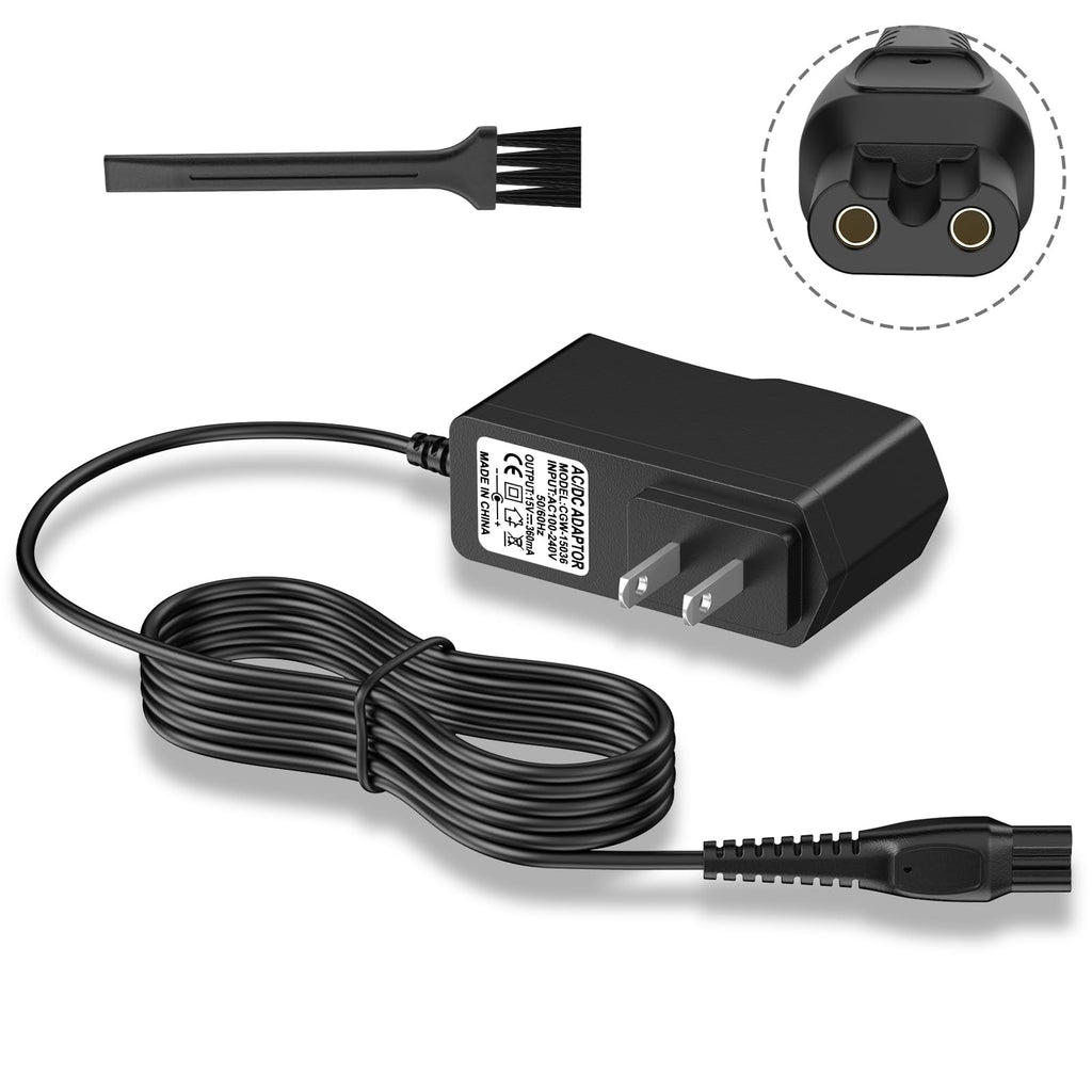 Meliya 15V Shaver Charger Comaptible with Philips Norelco HQ8505 3000 5000 6000 7000 9000 Series Multigroom MG5750 MG7750 MG7770 MG7790 QP6531 QP6510 QP6520 Trimmer Power Cord