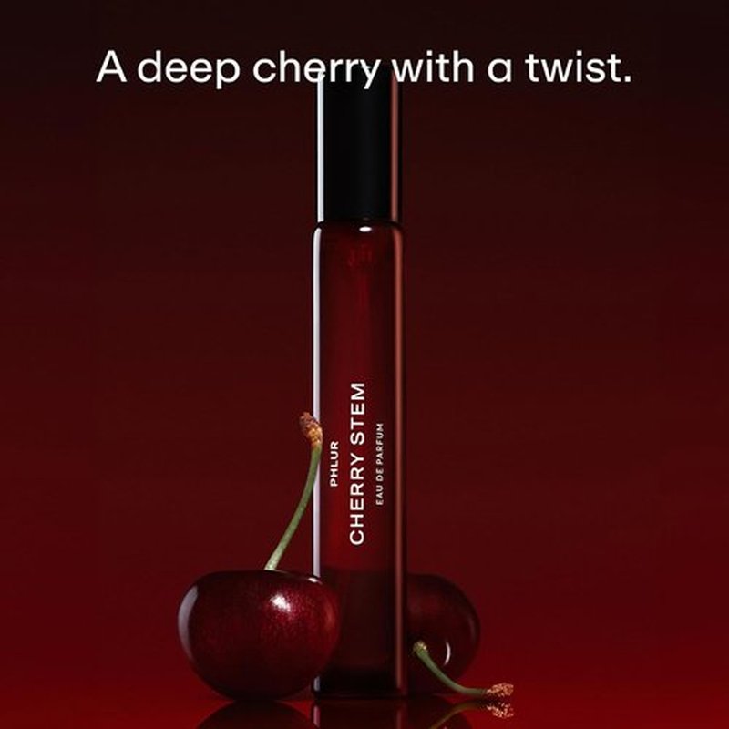 PHLUR Cherry Stem Perfume for Women - 9.5 mL Black Cherry & Caramel Eau de Parfum | Fruity Woody Scent