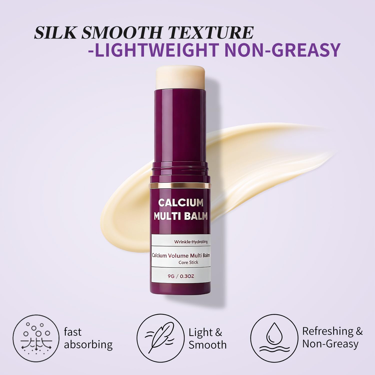 LMMPPQQ Calcium Volume Multi Balm for Wrinkles,Korean Collagen Firming & Hydrating Calcium Multi Balm Stick with Vitamin D & Shea Butter,Supports Skin Barrier for Eyes,Face & Neck