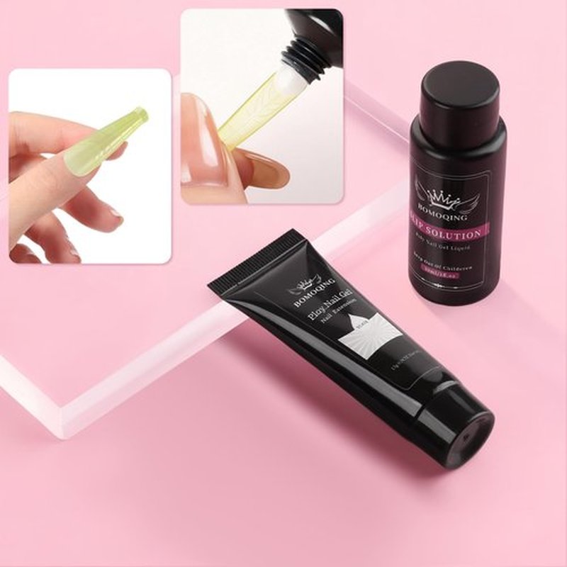 144Pcs Poly Nail Gel Form Kit, 12 Style 12 Sizes and Colors Dual Nail Forms, with Poly Nail Gel, Slip Solution, Brush Pen,Nail File, Cuticle Pusher, Silicone Tip Sticker for Salon & DIY at Home