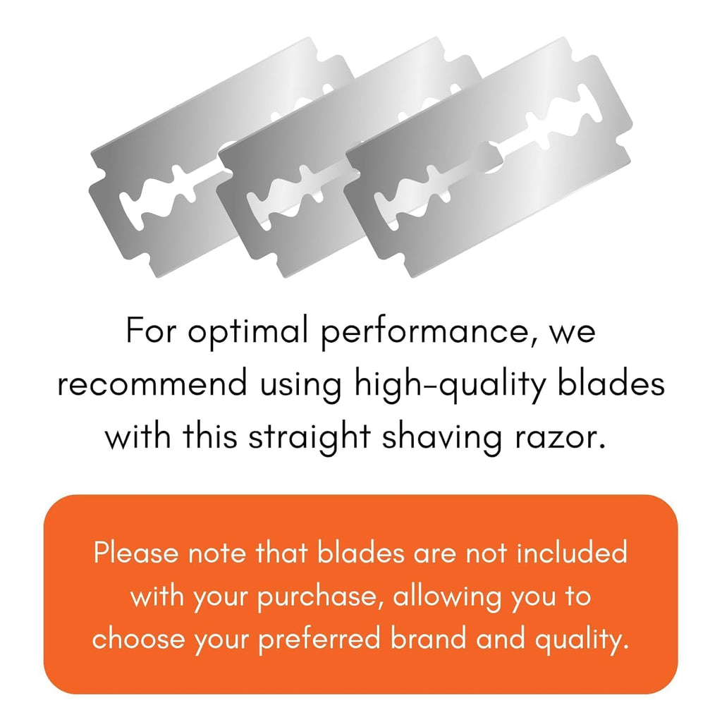 SIZZO Professional Straight Shaving Razor for Men (Silver Black)