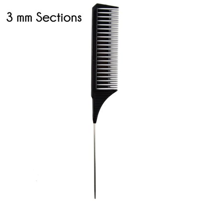 Highlighting Combs Set of 3 – Black Foiling, Pin Tail, and Weaving Combs for Precise Sectioning and Hair Highlighting – Salon Comb Pack