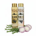 Nativa Herbal Rosemary and Onion Shampoo & Conditioner – Hair Growth and Anti Hair Loss Set, Organic 18.5 fl oz Each, Strengthens Roots, Restores Shine, Paraben Free Natural Hair Care