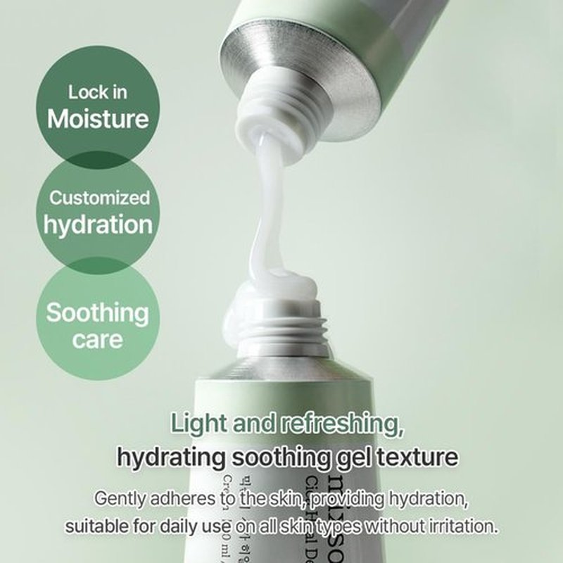 mixsoon Cica Hyal Deep Soothing Cream - Soothing and Hydrating Face Cream, Centella Asiatica and Hyaluronic Acid, Calming Moisturizer for Sensitive Skin 50ml / 1.69 fl.oz. Korean Glass Skin Care