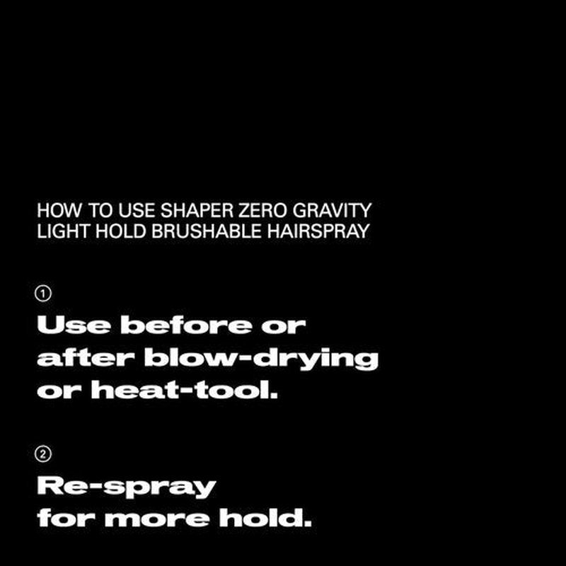 Sebastian Professional Shaper Zero Gravity Hairspray - Lightweight, Flexible Hold | Fast Drying for All Hair Types