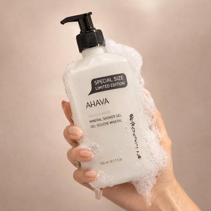 AHAVA Dead Sea Water Shower Gel - Hydrating Mineral Formula for Refreshing Cleanse
