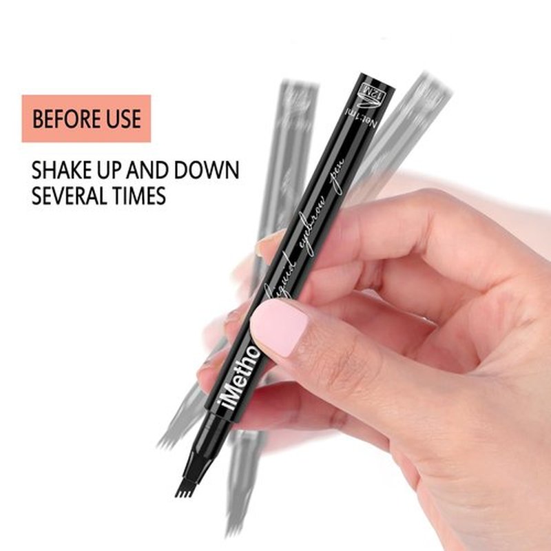 iMethod Eyebrow Pen - Natural-Looking Eyebrows with Micro-Fork Tip Applicator | Light Brown