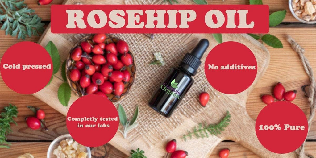 cocojojo Rosehip Oil for Face, Rose Oil for Face, Rose Hip Oil for Face, Rosehip Oil, Pure refined Cold Pressed All Natural for Hair Skin Face Body Nails Pure Oil - 32 Oz