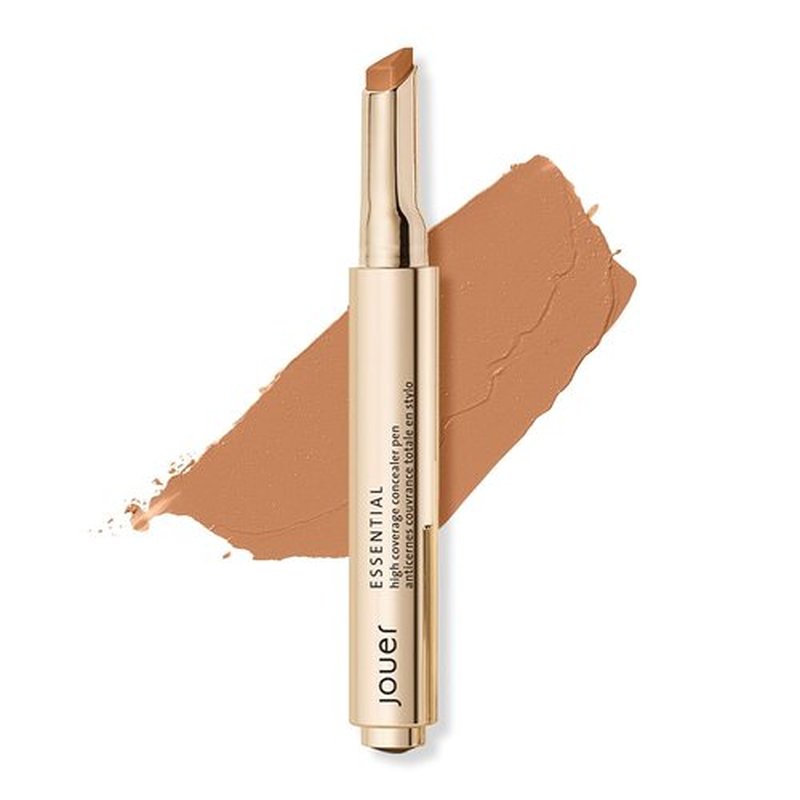 Jouer Essential High Coverage Concealer Pen - Brightening Under Eye Concealer for Dark Circles - Hyaluronic Acid & Vitamin E