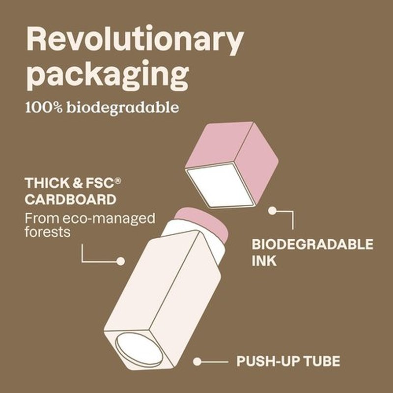 ATTITUDE Oceanly Blush Stick - Plastic-Free, Lightweight, EWG Verified, Vegan & Cruelty-Free, Happy Berry, 0.3 Ounces