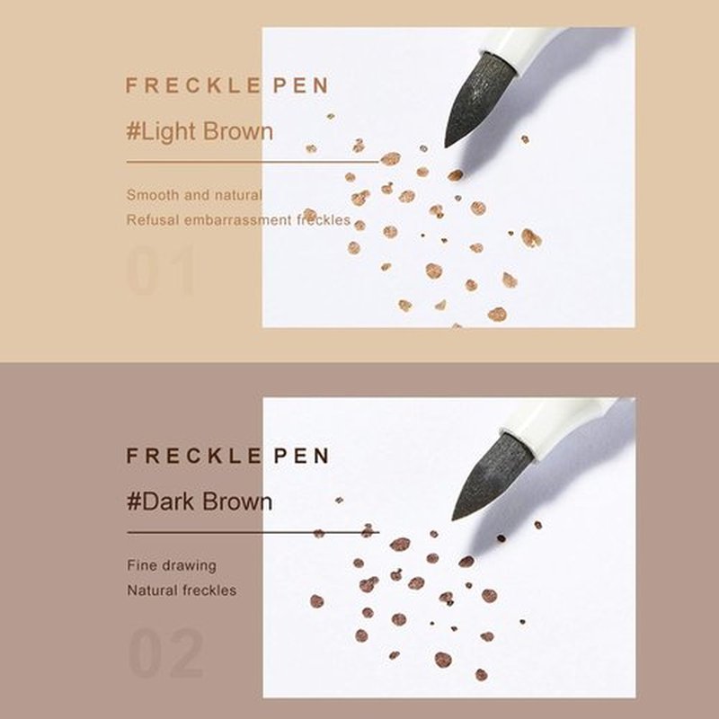 Freckle Pen | Waterproof & Long-Lasting Natural Look Makeup | 2 Colors, 0.17 Fl Oz Each