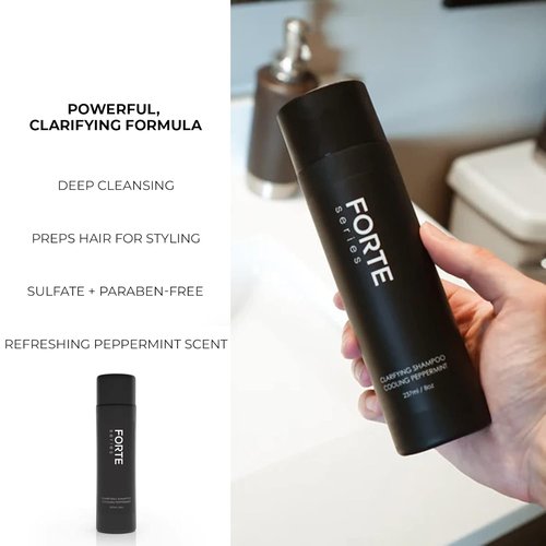 Forte Series Alex Costa Clarifying Shampoo for Men - Hydrating Build-Up Removal (8 Oz)