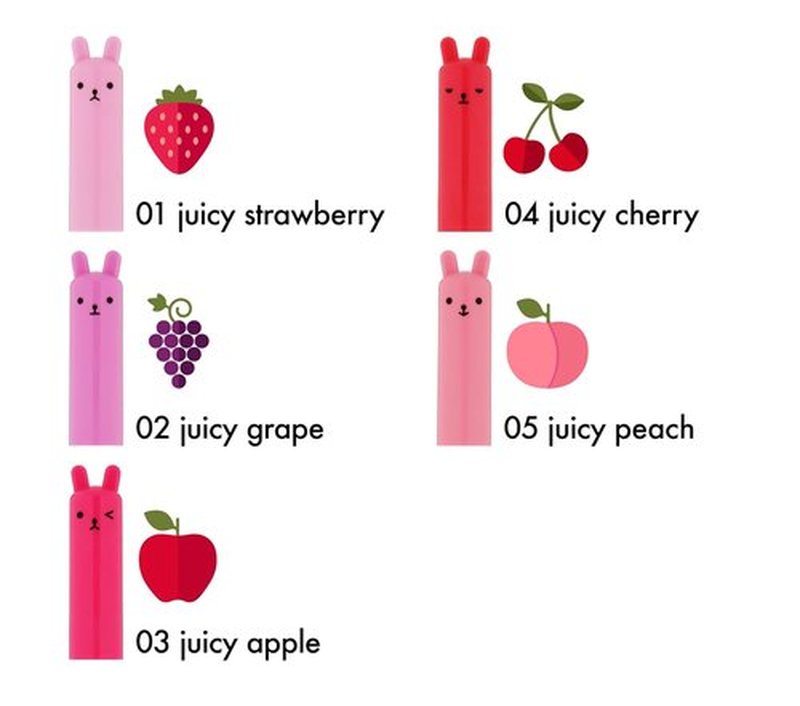 TONYMOLY Petit Bunny Lip Gloss Set - Hydrating Korean Lip Crayons with Vitamin E | 3 Pack for Easter Gifts