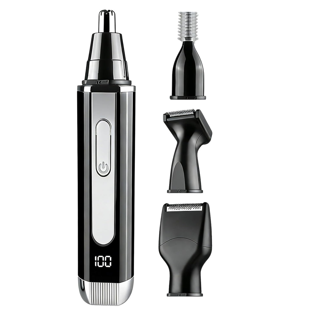Joy RuDa Ear and Nose Hair Trimmer for Mens, New Rechargeable Hair Trimmer 4 in 1 Ear, Nose, Eyebrow & Beard Trimmer,LED Indicator & Waterproof