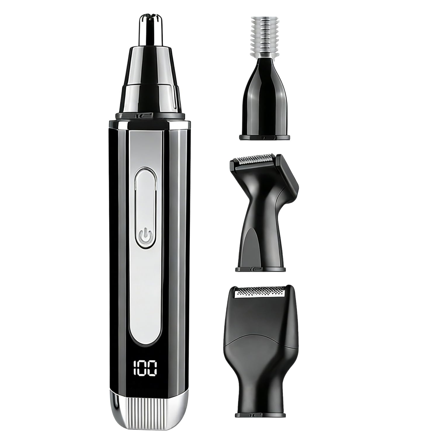 Joy RuDa Ear and Nose Hair Trimmer for Mens, New Rechargeable Hair Trimmer 4 in 1 Ear, Nose, Eyebrow & Beard Trimmer,LED Indicator & Waterproof