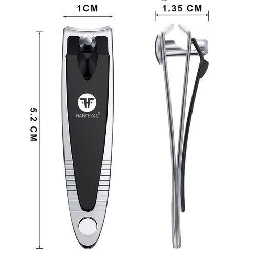 HANTEKAS 30 Pieces Fingernail Nail Clipper Bulk Blak Sliver Portable Toenail Clippers Cutter Set