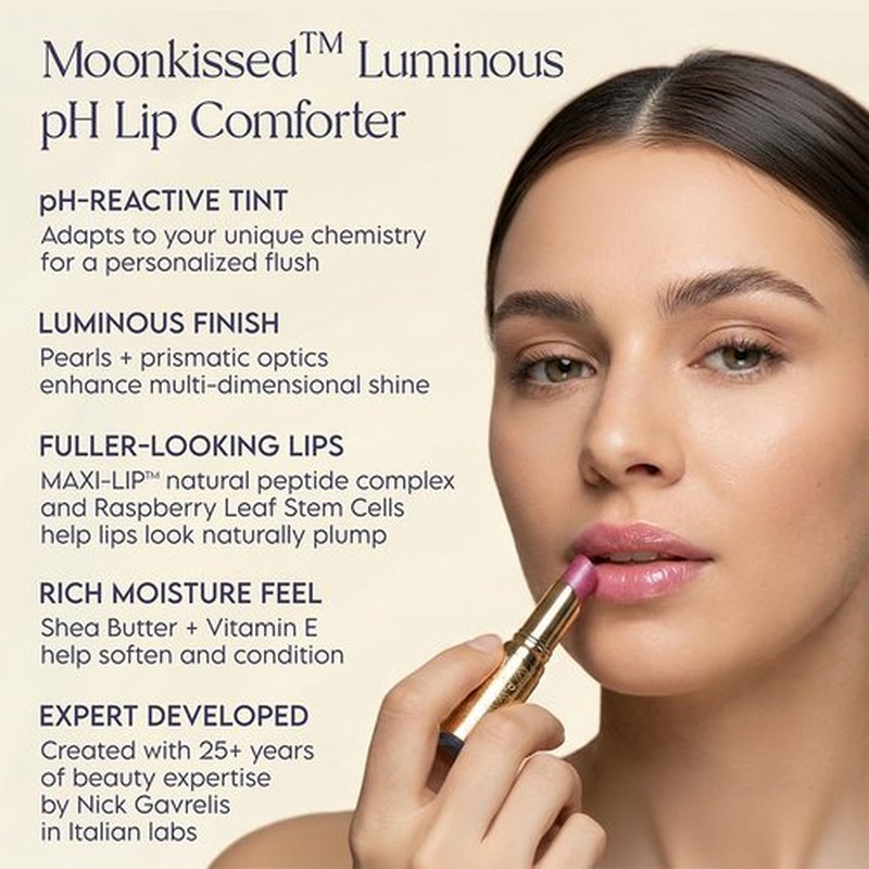 ieró Beauty Luminous pH Lip Balm, Moisturizing Vegan Tinted Lip Balm, 3-in-1 Soothing Lip Serum + Plumping Balm + pH Reactive Tint, Shea Butter & Vitamin E, Made in Italy - 0.088oz