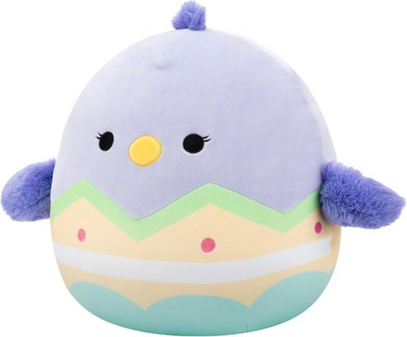 Squishmallows 12-Inch Tulip The Purple Chick | Official Jazwares Plush Toy in Multicolored