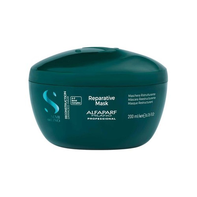ALFAPARF MILANO Semi di Lino Reconstruction Reparative Mask - Color Safe Deep Conditioning Hair Mask - Damaged Hair Repair - For Medium to Thick Hair- Vegan Formula (6.88 oz)