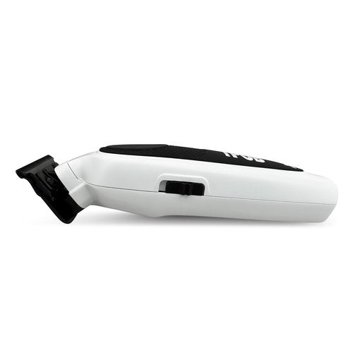 TPOB X Deluxe White Rubber Grip Digital Brushless 7200rpm Professional Hair Trimmer Hair Clippers for Men, Krazy Blade Trimmer Cordless Rechargeable Clippers (White)