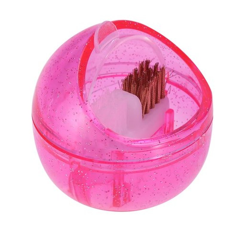 Portable Nail Drill Bit Cleaning Box, Manicure Tool Storage Case with Brush for Dust Removal, Professional Polishing Head Cleanser