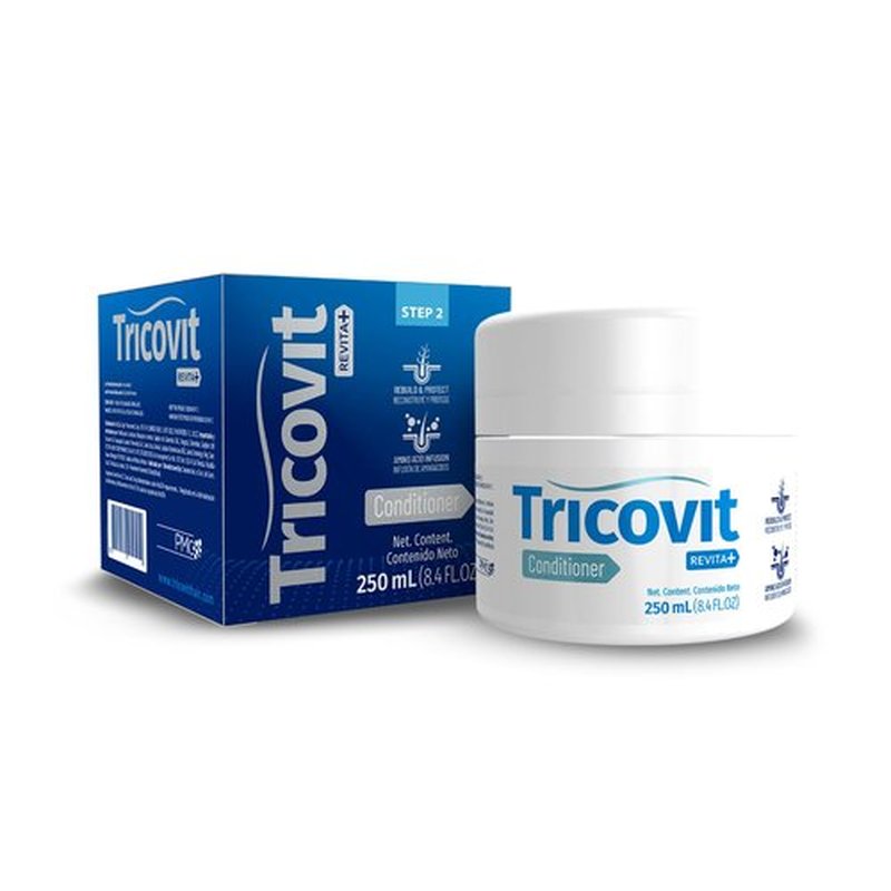 Tricovit Revita+ Hair Conditioner - Moisturizing Hair Care Treatment with Keratin Protein Amino Acids & Pantothenic Acid to Strengthen, Repair, and Add Shine to Strands (8.45 fl oz)