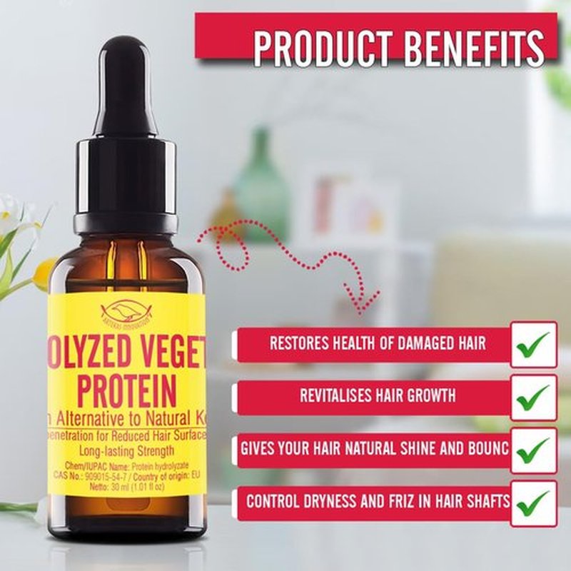 Artekas Innovation - HYDROLYZED VEGETABLE PROTEIN - Liquid - Vegan Alternative to Natural Keratin - for Homemade Cosmetics Shampoos, Conditioners - 1 oz