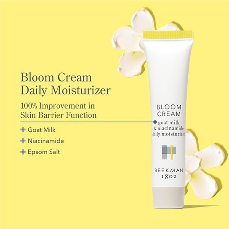 Beekman 1802 Goat Milk Face Moisturizer - Lightweight & Deeply Hydrating Cream | 15mL, All Skin Types, Cruelty-Free