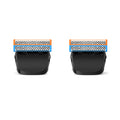 PIXRAZZ Replacement Heads – 2-Pack Dual Blade Technology Refills for PIXRAZZ P1 Electric Shaver, Durable Stainless Steel for Beard, Body & Bikini Hair