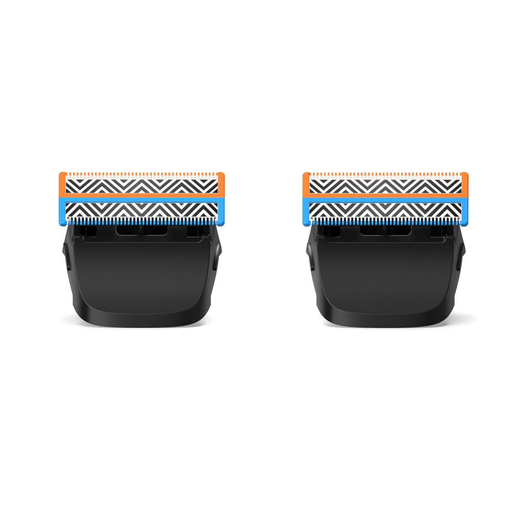 PIXRAZZ Replacement Heads – 2-Pack Genuine Blades for PIXRAZZ P1 Electric Trimmer, Durable Stainless Steel for Body, and Bikini Grooming