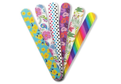 New8Beauty Emery Boards for Nails Series (12-Pack) (Multi-colored)