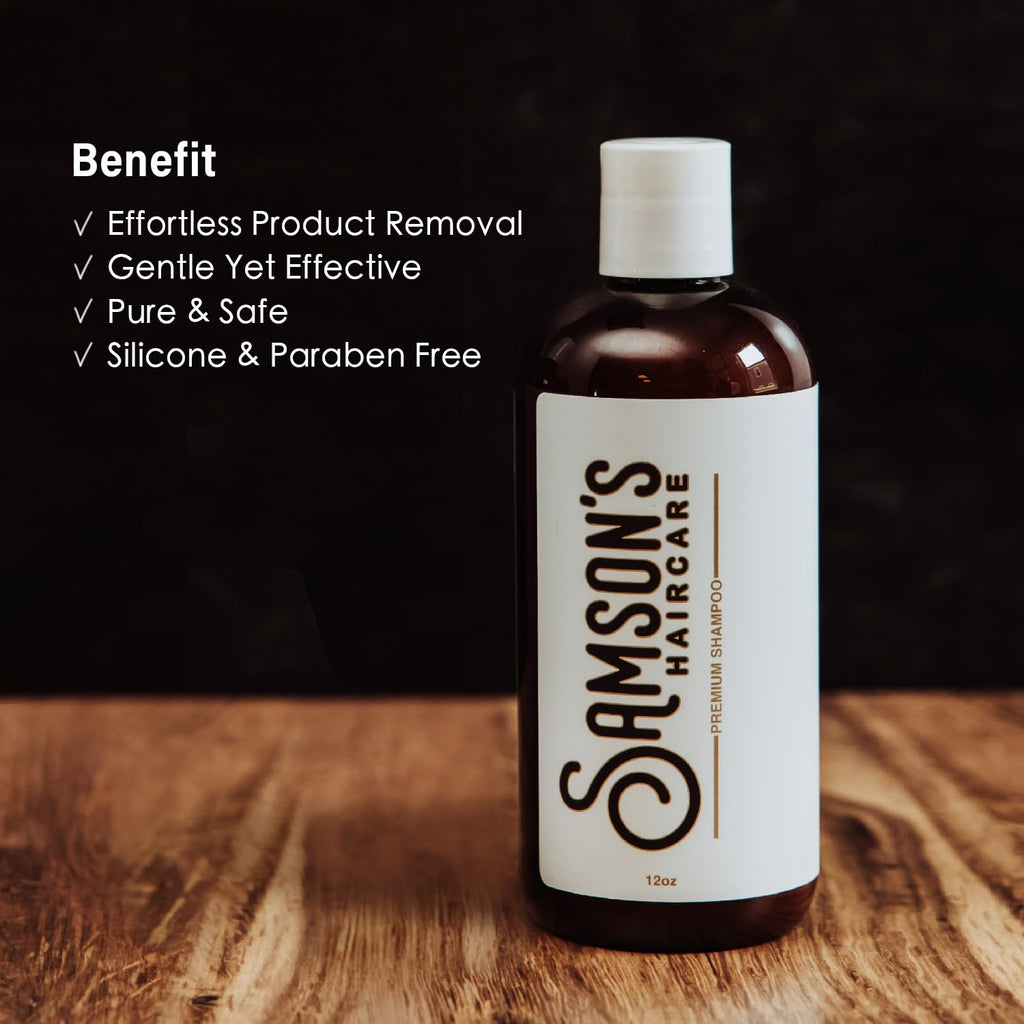 SAMSON'S HAIRCARE Lathering Shampoo, Safe Ingredients, Skin and Color Safe pH Level, 12oz