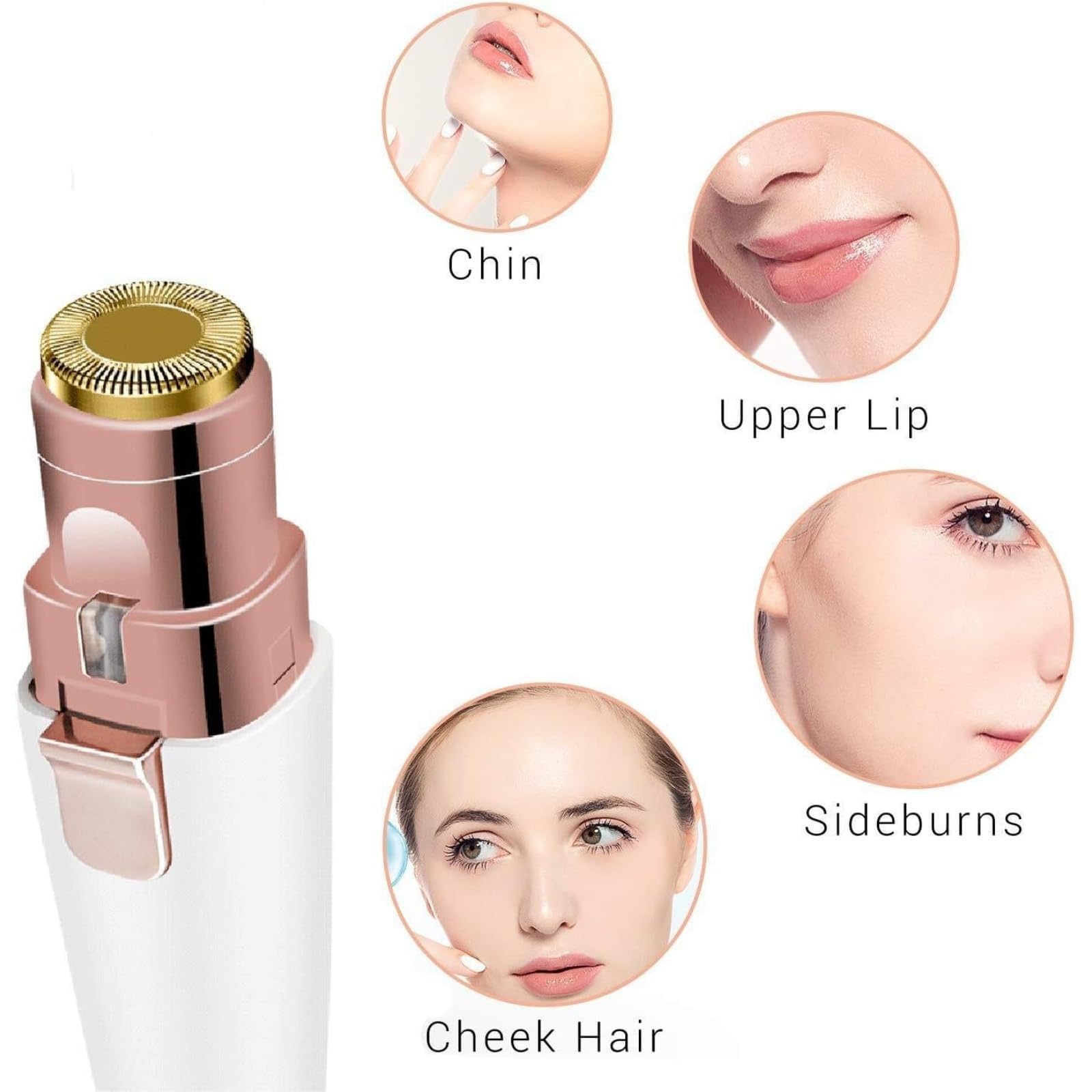 Epil Pro 3.0 Cordless Women Face Epilator - 2-in-1 Hair Removal for Face, Hand, Legs, Underarms (Pink)