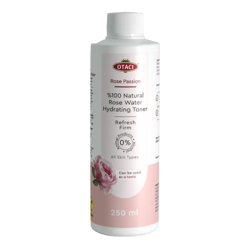 OTACI Rose Passion 100% Natural Rose Water Hydrating Toner, Facial Skin Moisturizer Hydrating Natural Cleanser (250ml)
