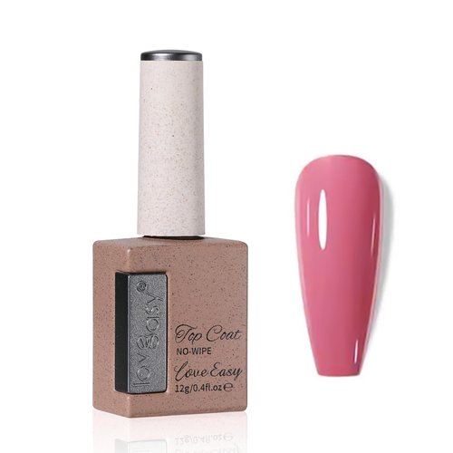 Love easy Salon-Level No-Wipe Top Coat Gel - 28+ Day Gloss Lock with Stain Defense | Mirror Shine | LED/UV Lamp Safe, Gift for Women