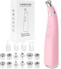 UNOISETION Diamond Microdermabrasion Machine, Professional Portable for Travel Microdermabrasion Device,Rechargeable Cordless Dermabrasion Facial Machine with 3 Levels, Pink