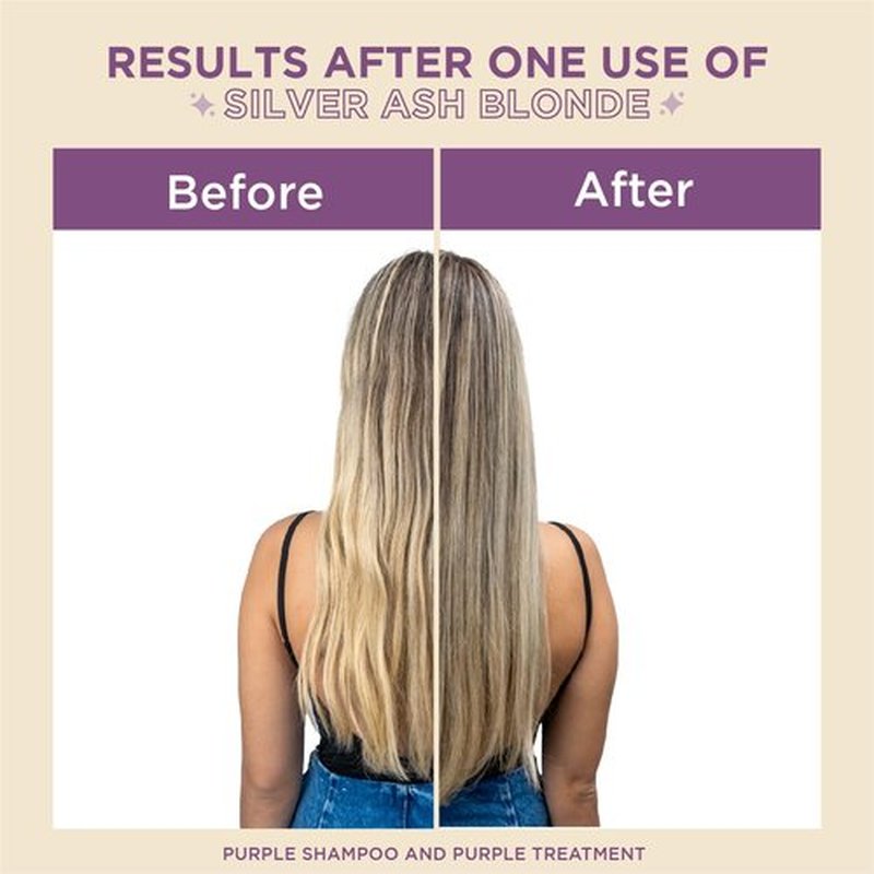 Silver Ash Blonde Hair Toning Mask - Eliminates Brassiness & Neutralizes Yellow Tones | Argan Oil Infused, 11.8 Fl Oz