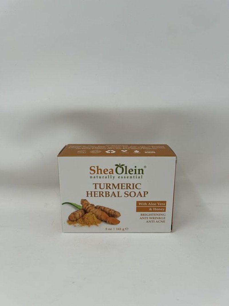 SheaOlein naturally essential TUMERIC HERBAL SOAP with Aloe Vera And Honey 5 Oz Bar 6 Count