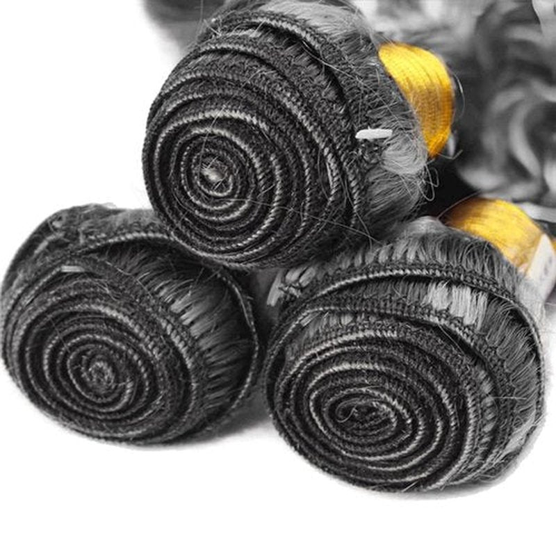 P1Bgrey Bundles Salt And Pepper Curly Wave Human Hair Bundle Two Tone Black Mixed With Silver 3 Bundles 8 10 12 Inch Highlight Grey Kinky Curly Bundle