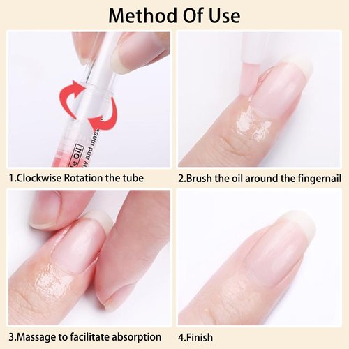 SULLMAR 12pcs Cuticle Oil Pen Sweet Almond Nail Growth Serum and Repair Treatment Hydrating Oil for Dry Cuticles and Skin Cuticle Buddy Revitalize Nails with Radiant Cosmetics' Nail Growth Oil