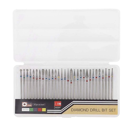 Russian Manicure Drill Bits, Nail Art Drill Kit, Grind Head Electric Nail Drill Machine Accessories Nail Polishing Machine Manicure Pedicure Bits[A]