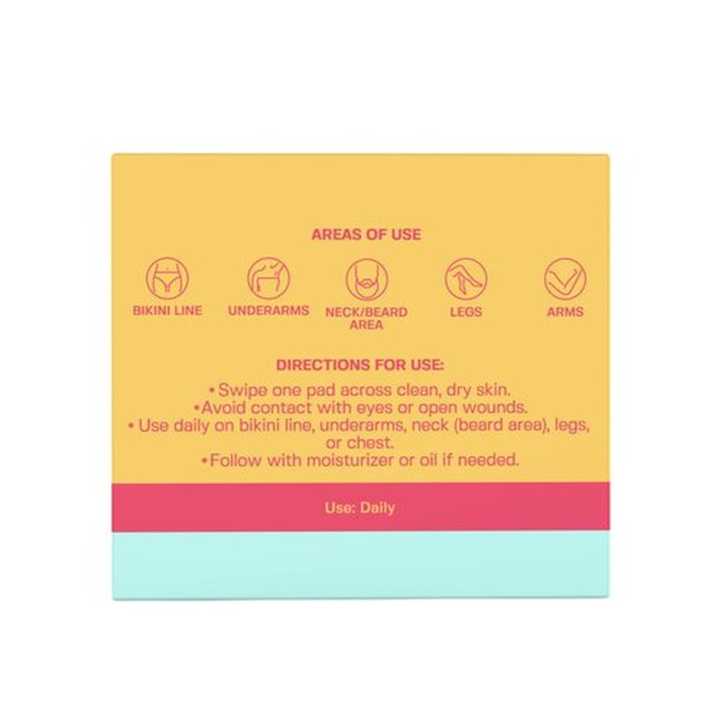 Base Laboratories Ingrown Hair Treatment Pads with AHA+BHA - Razor Bump Treatment - Daily AfterShave Pads to Help Prevent Ingrown Hairs For Men & Women - Bikini Area, Underarms, Neck, Beard – 42 Pads