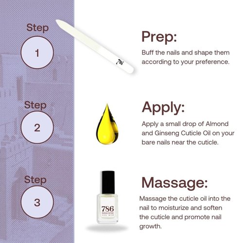 786 Cosmetics Almond and Ginseng Cuticle Oil - Nail Care, Cuticle Softener, Nail Protection, Moisturizes Dry Cuticles, Nail Treatment