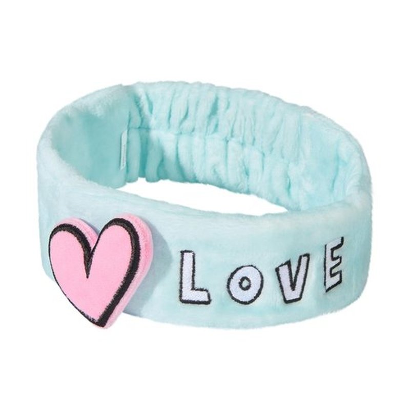 dearcloud Keith Haring Cloud Plush Headband, Skincare Headband for Washing Face, Makeup, and Self Care (Big Love)