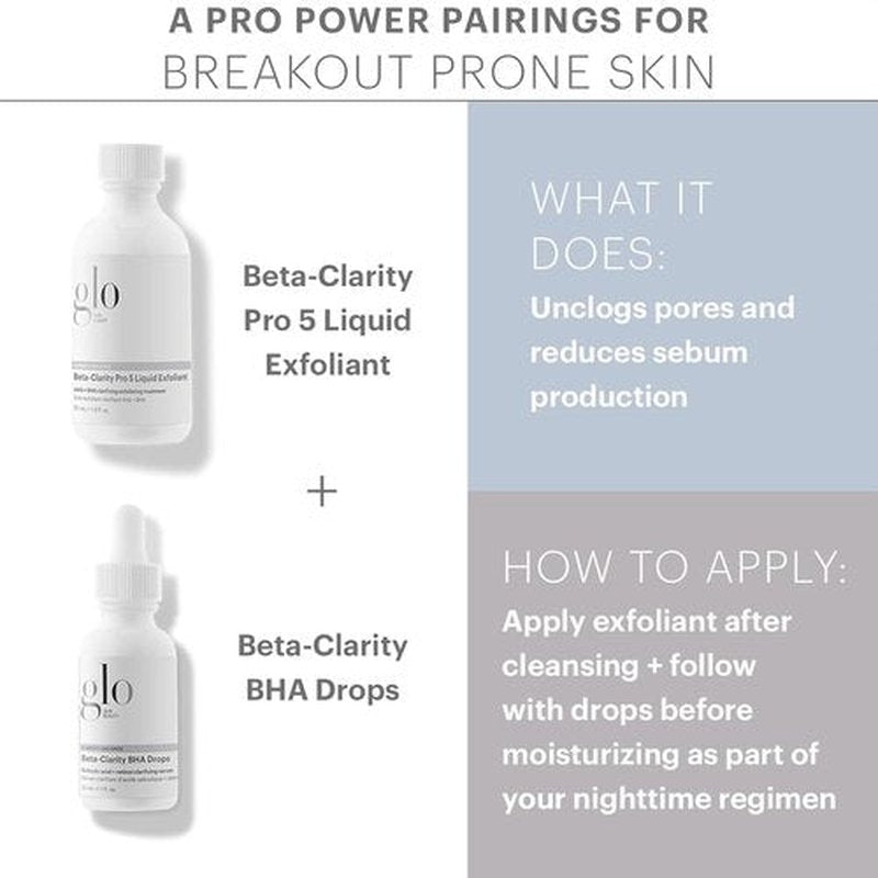 Glo Skin Beauty Beta-Clarity Pro 5 Liquid Exfoliant - AHA + BHA Clarifying Treatment, 1.8 Fl Oz