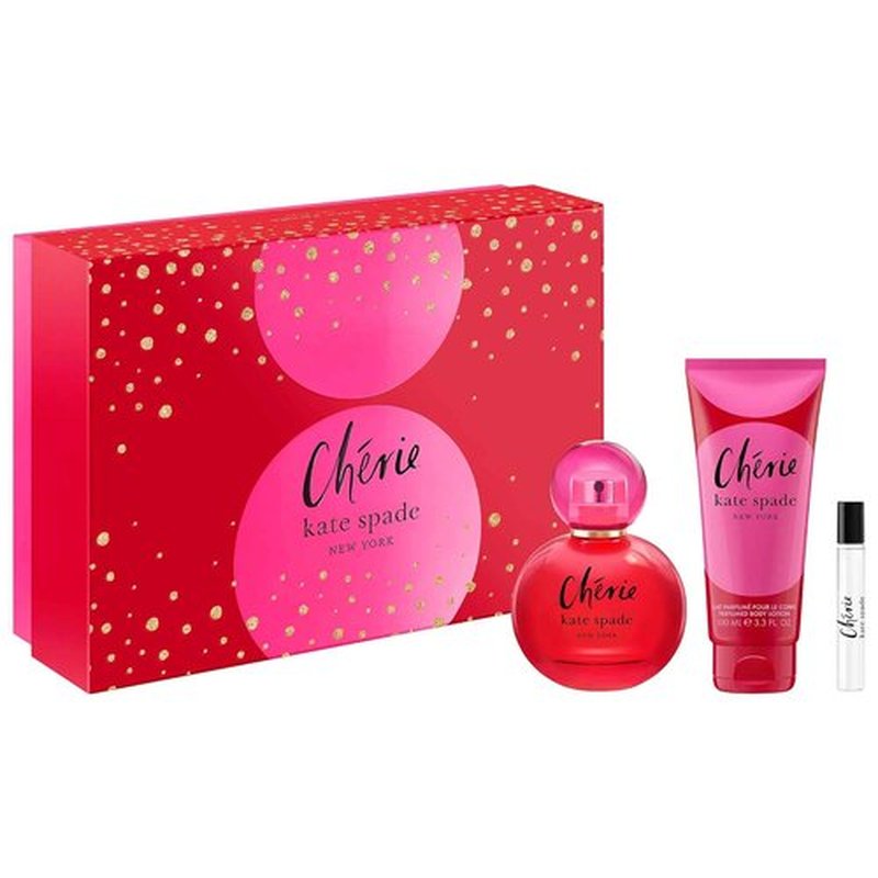 Kate Spade New York Cherie 3-Piece Eau de Parfum Gift Set - Includes Spray, Lotion & Travel Size