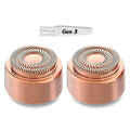 Replacement Heads Generation 3 for Flawless Facial Hair Remover, Replacement Blades for Women 2 Pack Gold